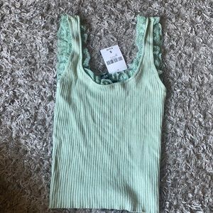 Super light green tank top